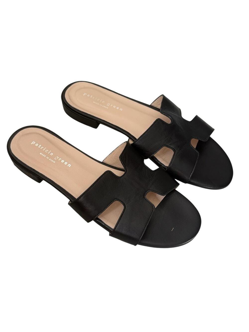 Patricia Green Navy Palm Beach Block Heel Scalloped Sandal - 10